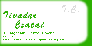 tivadar csatai business card